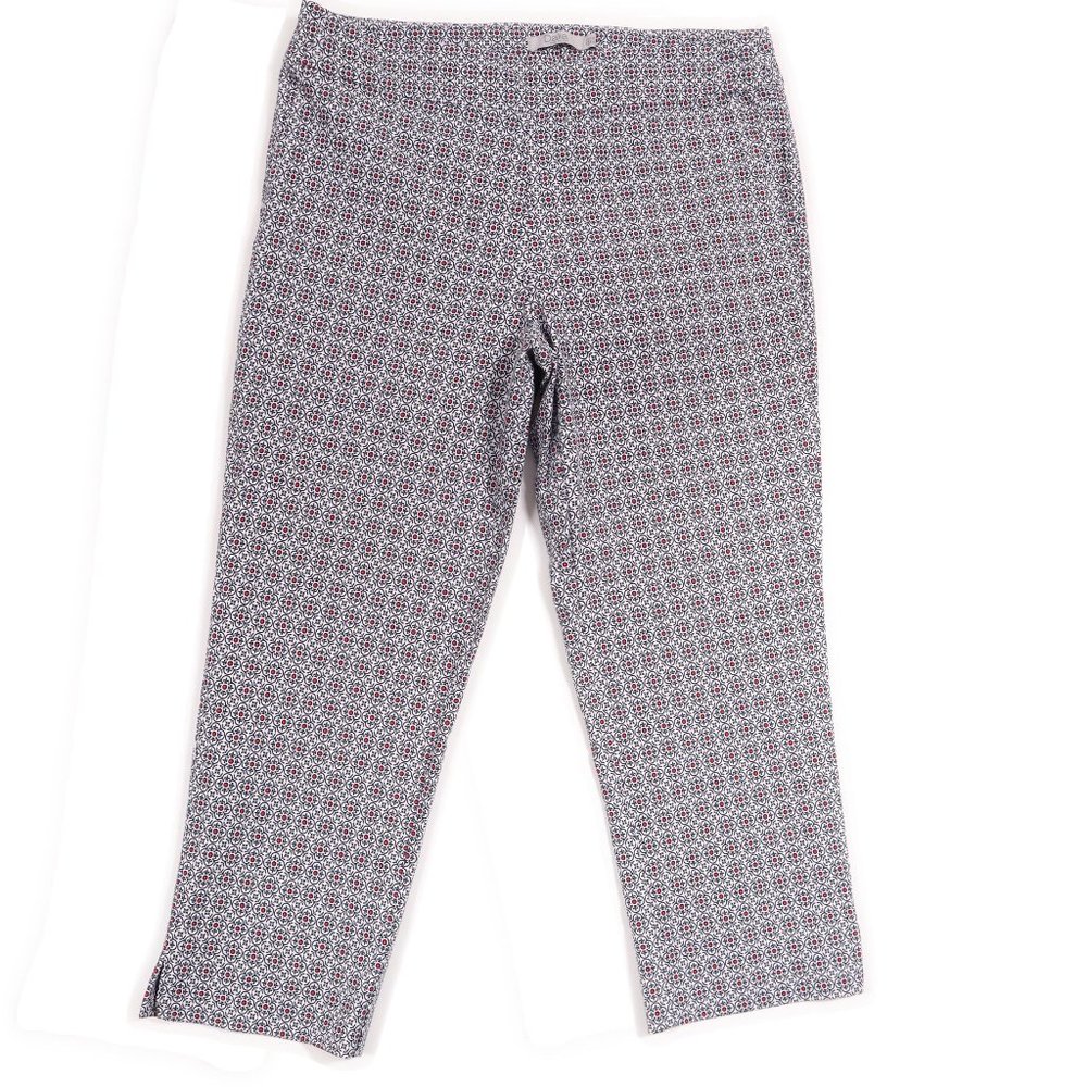 Dahlia Cropped Pants, stretch 	Black Red	Size	8